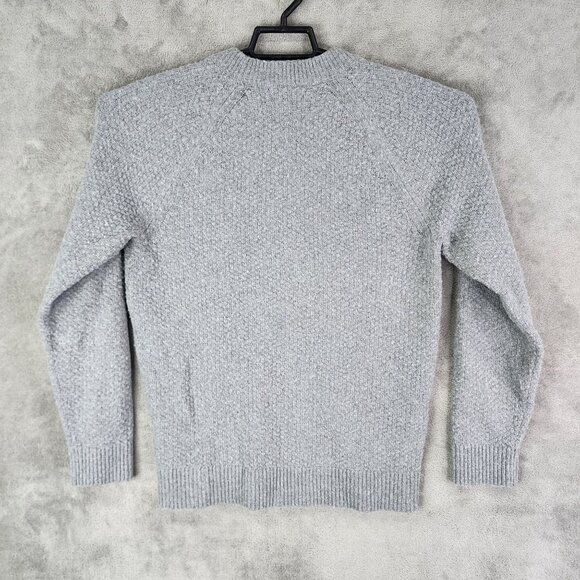 Mens Abercrombie & Fitch Gray Sweater Wool & Nylon Blend Crew Neck Long Sleeve S - Picture 7 of 10